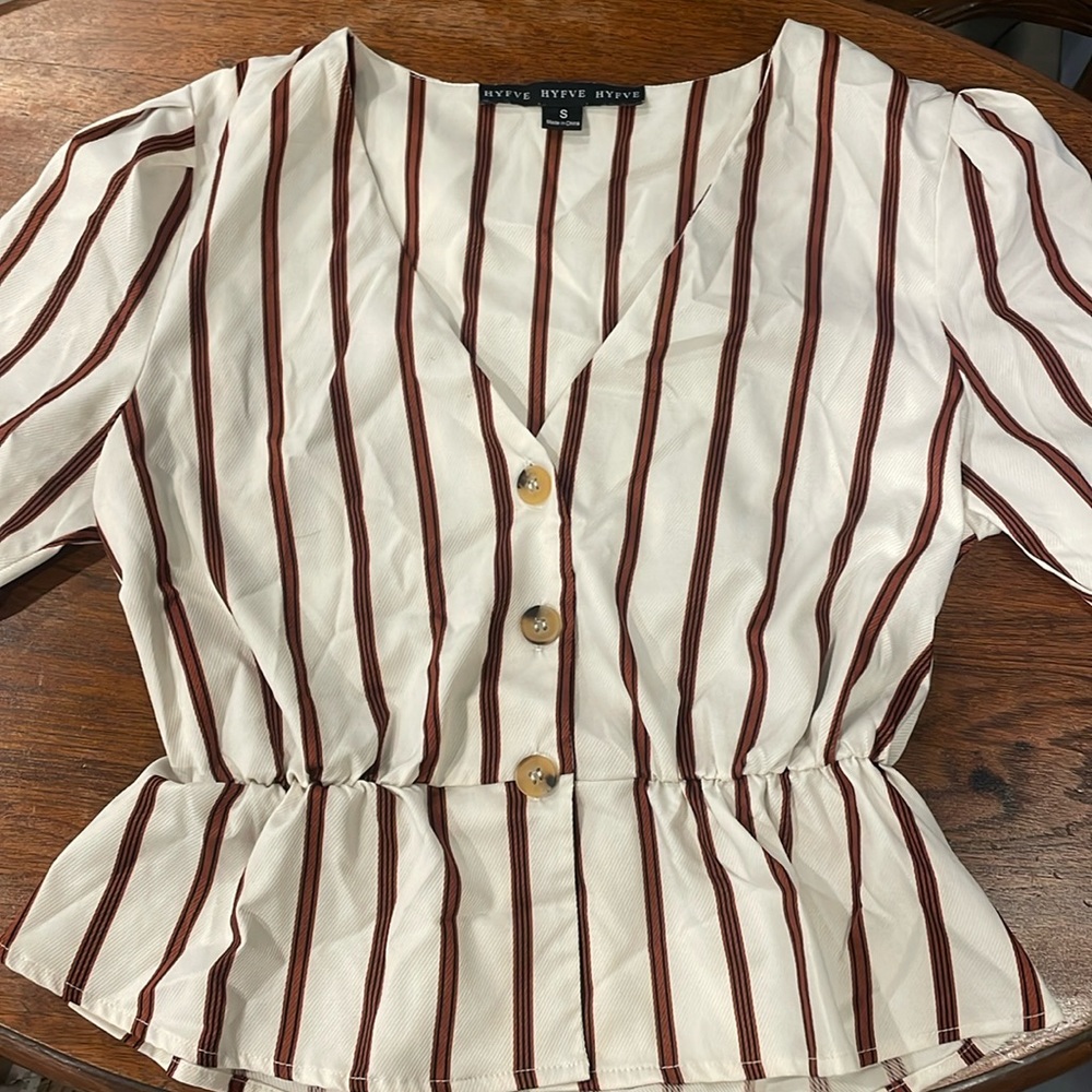 Striped top from dry goods